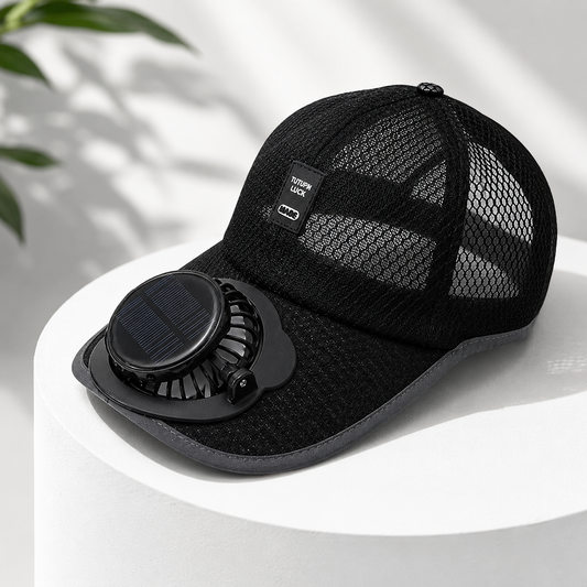Solar Fan Hat — Built-in Solar Powered Fan & UPF 50+ Sun Protection